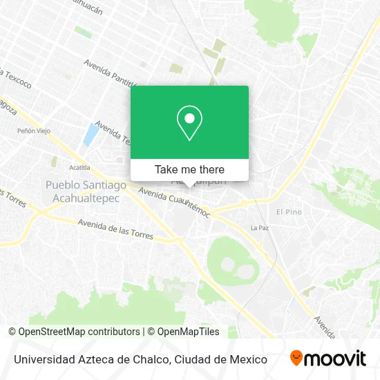 Universidad Azteca de Chalco map