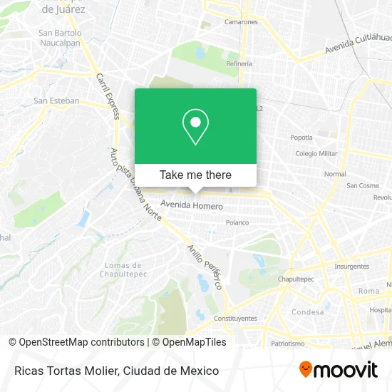 Ricas Tortas Molier map