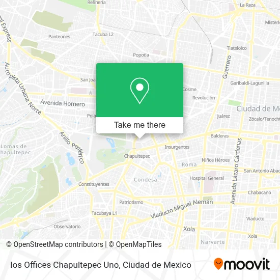 Ios Offices Chapultepec Uno map