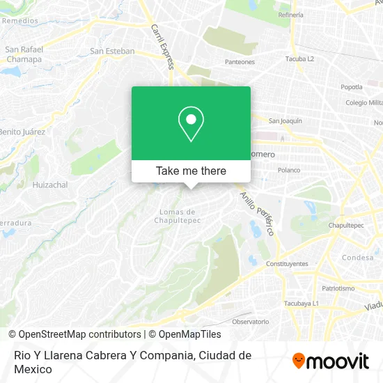 Rio Y Llarena Cabrera Y Compania map