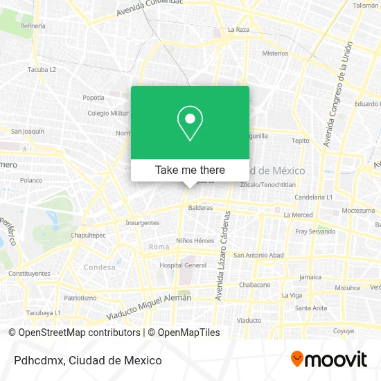Pdhcdmx map