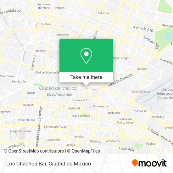 Los Chachos Bar map