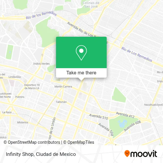 Infinity Shop map