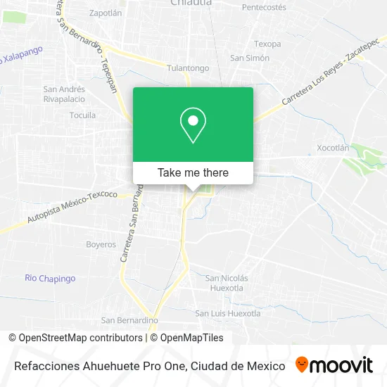 Refacciones Ahuehuete Pro One map