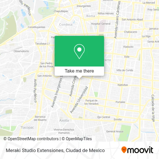 Meraki Studio Extensiones map