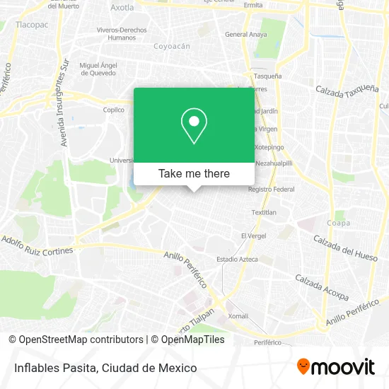 Inflables Pasita map