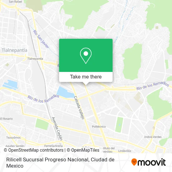 Rilicell Sucursal Progreso Nacional map