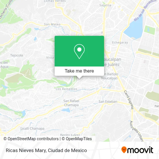 Ricas  Nieves Mary map