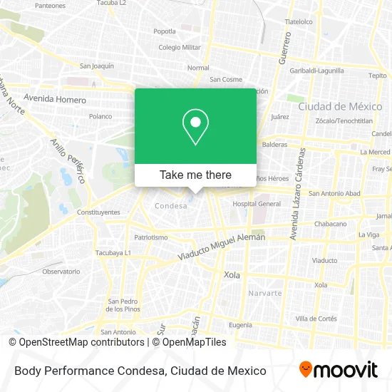 Body Performance Condesa map
