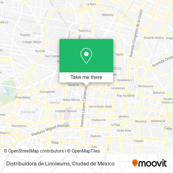 Distribuidora de Linoleums map