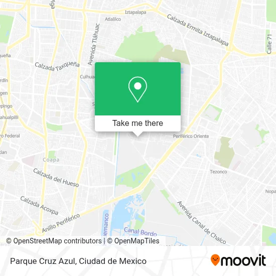Parque Cruz Azul map