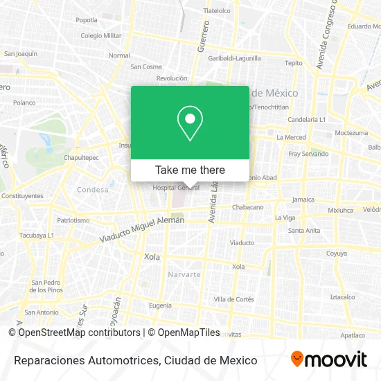 Reparaciones Automotrices map