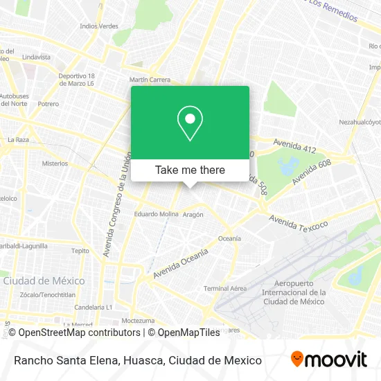 Rancho Santa Elena, Huasca map