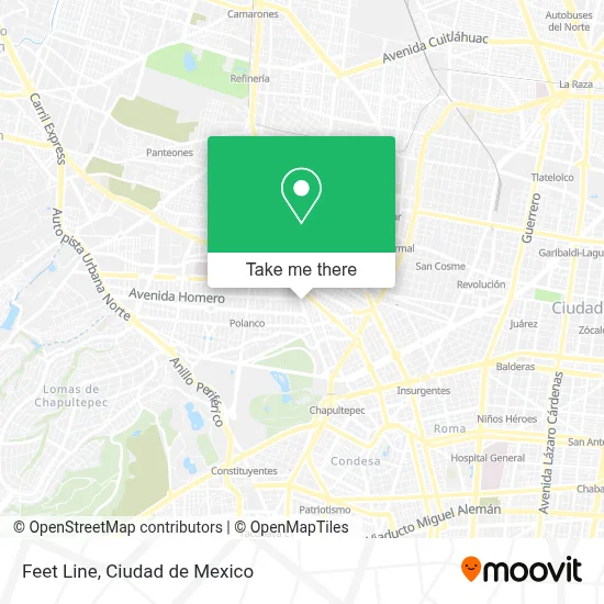 Feet Line map
