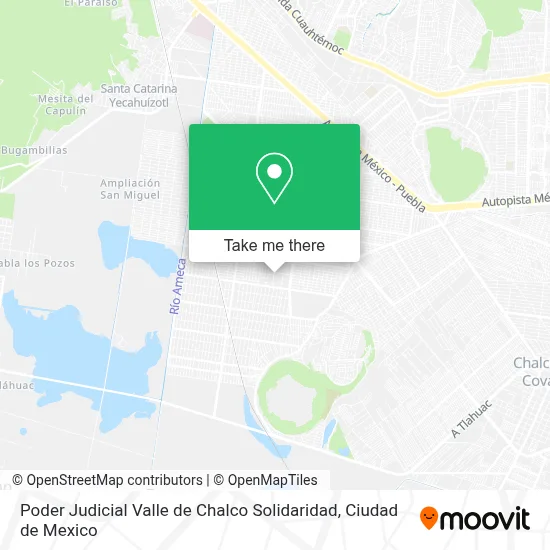 Poder Judicial Valle de Chalco Solidaridad map