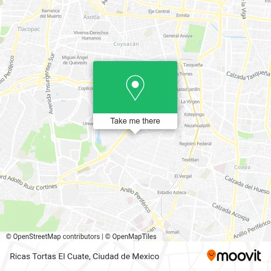 Ricas Tortas El Cuate map