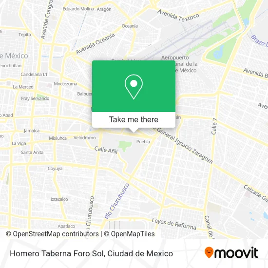 Homero Taberna Foro Sol map