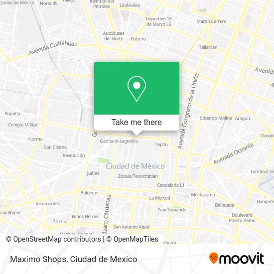 Maximo Shops map