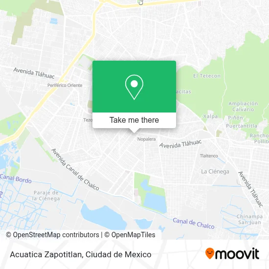 Acuatica Zapotitlan map
