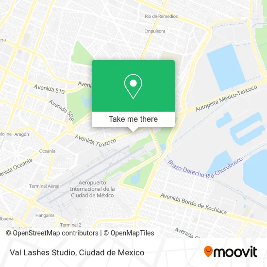 Val Lashes Studio map