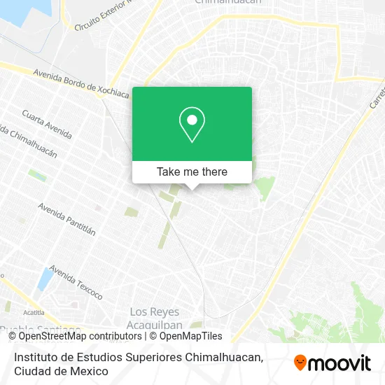Instituto de Estudios Superiores Chimalhuacan map