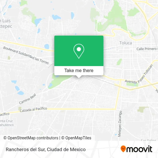 Rancheros del Sur map