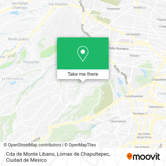 Cda de Monte Libano, Lomas de Chapultepec map