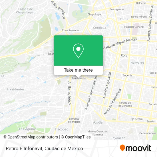 Retiro E Infonavit map