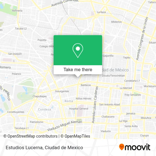 Estudios Lucerna map