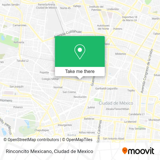 Rinconcito Mexicano map