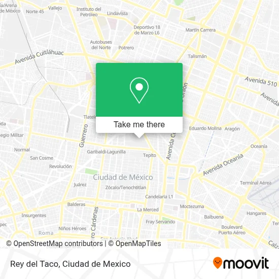 Rey del Taco map