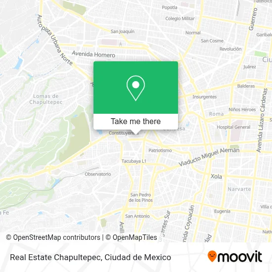 Real Estate Chapultepec map