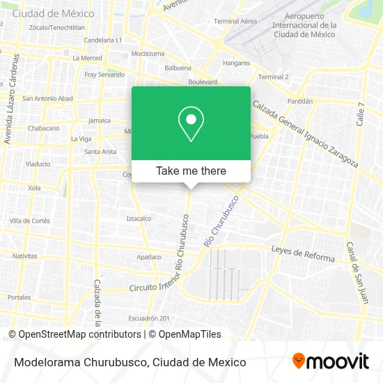 Modelorama Churubusco map
