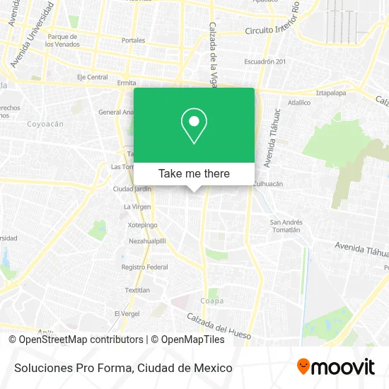 Soluciones Pro Forma map