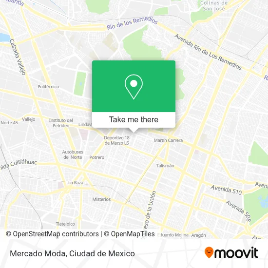 Mercado Moda map