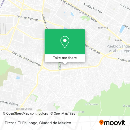 Pizzas El Chilango map