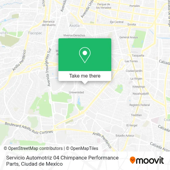 Servicio Automotriz 04 Chimpance Performance Parts map