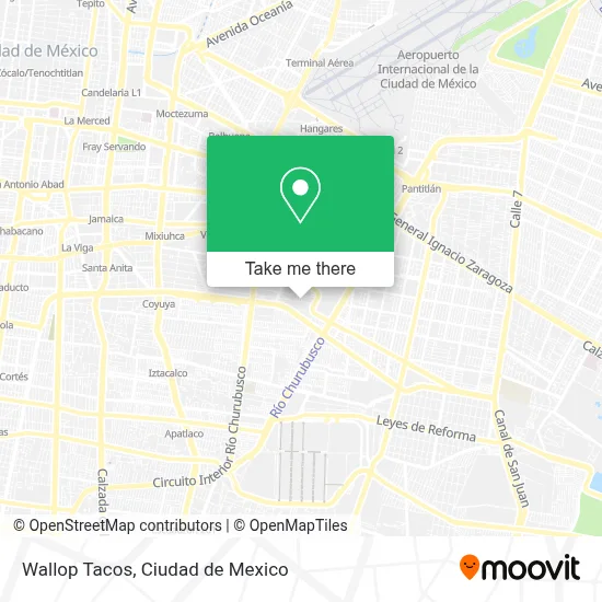 Wallop Tacos map