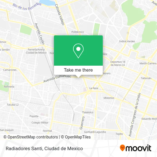 Radiadores Santi map