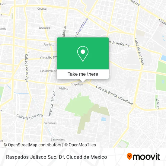 Raspados Jalisco Suc. Df map