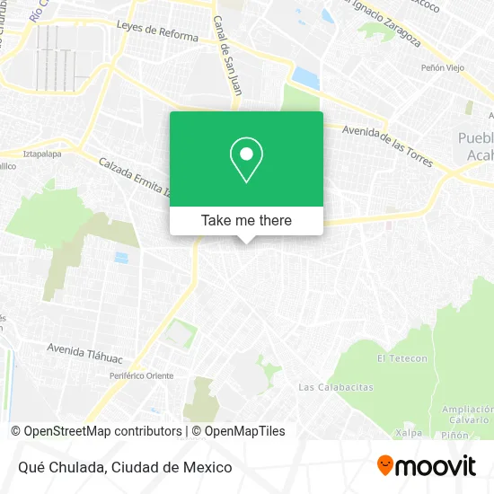 Qué Chulada map