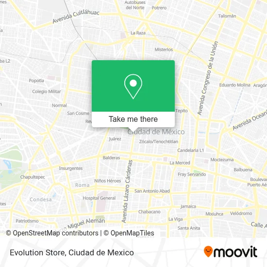 Evolution Store map