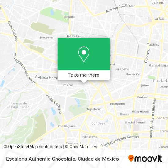 Escalona Authentic Chocolate map
