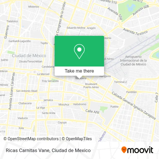 Ricas Carnitas Vane map