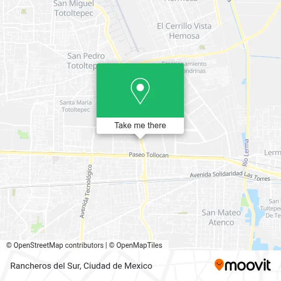 Rancheros del Sur map