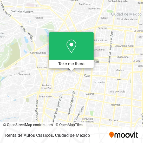 Renta de Autos Clasicos map