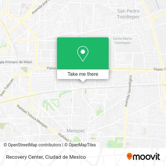 Recovery Center map