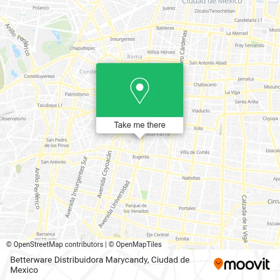 Betterware Distribuidora Marycandy map