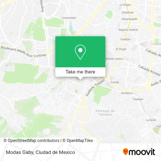 Modas Gaby map