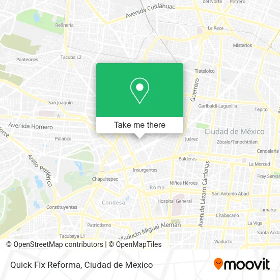 Quick Fix Reforma map